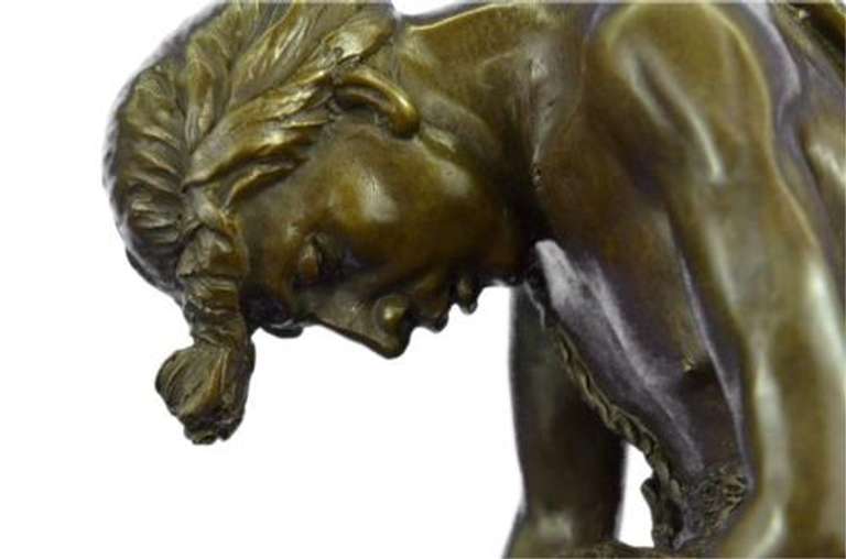Indian on Horse a Tribute to Remington Bronze Sculpture