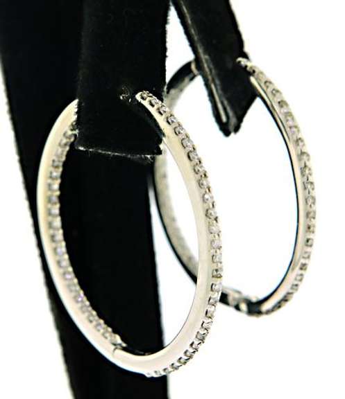 Elegant Diamond Hoop Earrings