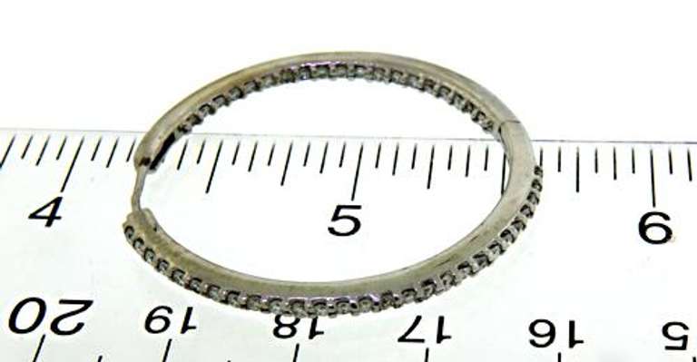 Elegant Diamond Hoop Earrings