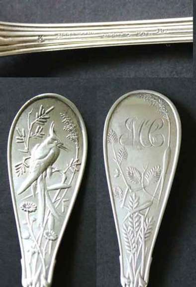 Tiffany Japanese Pattern Sterling Silver Serving Spoon