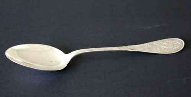 Tiffany Japanese Pattern Sterling Silver Serving Spoon