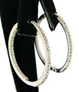 Elegant Diamond Hoop Earrings