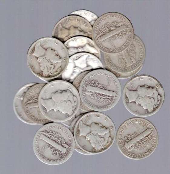 Half Roll of 20 Silver Mercury Dimes