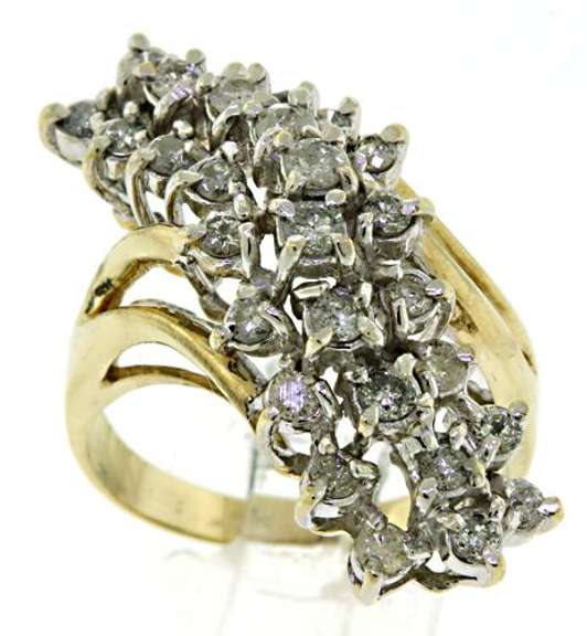 Amazing Diamond Waterfall Ring