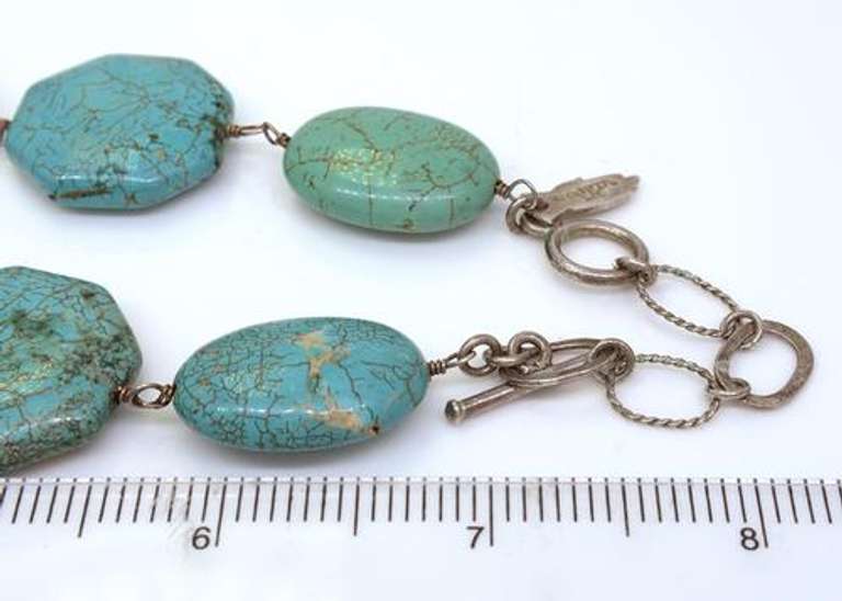 Handmade Turquoise Necklace in Sterling