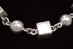 Large & Heavy Cube and Circle Bead Necklace