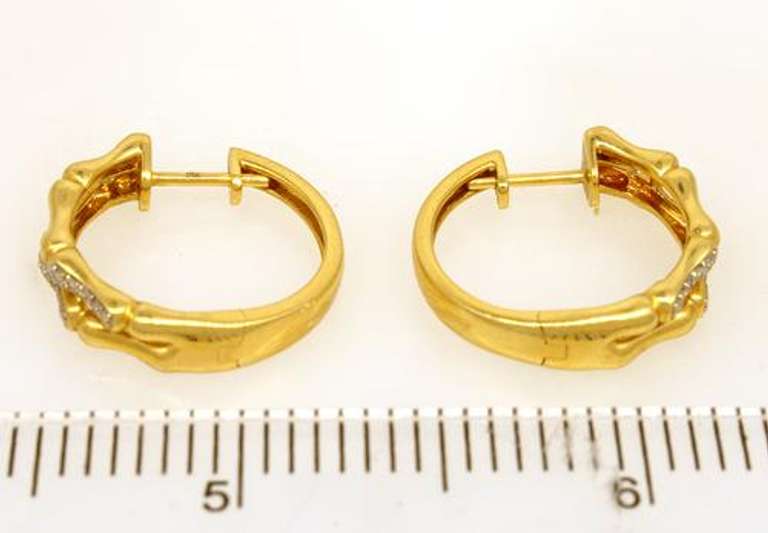 Unique Gold Hoop Earrings with Diamonds