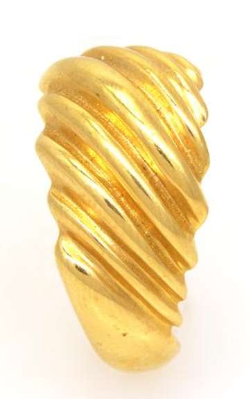 Gold Dome Ring, Size 6.75