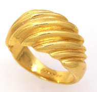 Gold Dome Ring, Size 6.75