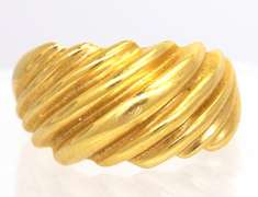 Gold Dome Ring, Size 6.75