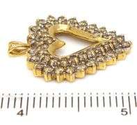 Stunning Diamond Heart Pendant in Gold