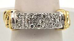 LADIES 14 KT GOLD DIAMOND BAND. BRAND NEW.