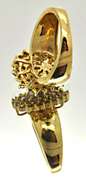 LADIES 10 KT YELLOW GOLD 2..00 CARAT DIAMOND CLUSTER.