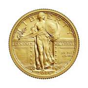 2016-W 1/4 oz Gold Standing Liberty Quarter Coin