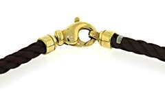 Brown Steel and Gold Necklace