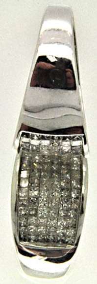 14 KT WHITE GOLD WIDE DIAMOND BAND. 1.50 carat tw.
