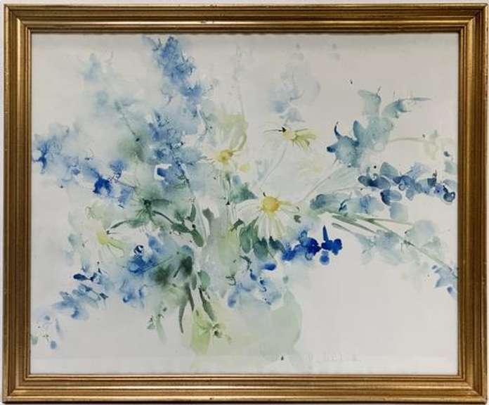 Original Watercolor on Paper Signed by Artist