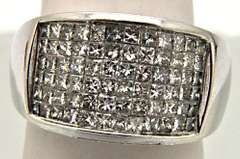 14 KT WHITE GOLD WIDE DIAMOND BAND. 1.50 carat tw.