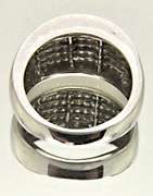 14 KT WHITE GOLD WIDE DIAMOND BAND. 1.50 carat tw.