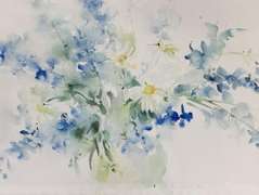 Original Watercolor on Paper Signed by Artist