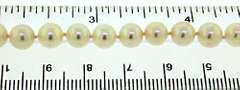 Very Fine Peach 6mm Pearl Necklace with 14kt Yellow Gold Clasp