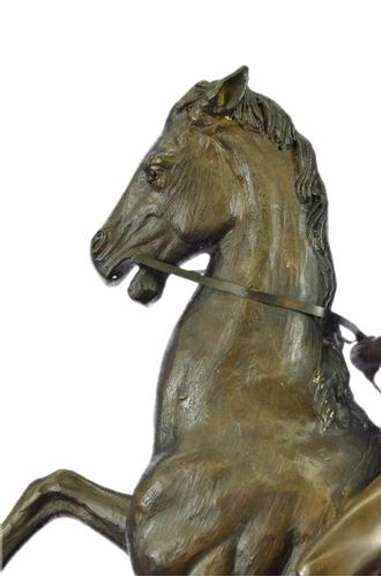 Scalp Bronze Sculpture Statue Art Nouveau Figure Marble