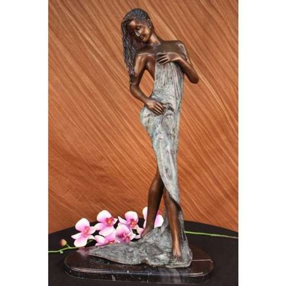 Naked Sea Goddess Bronze Sculpture