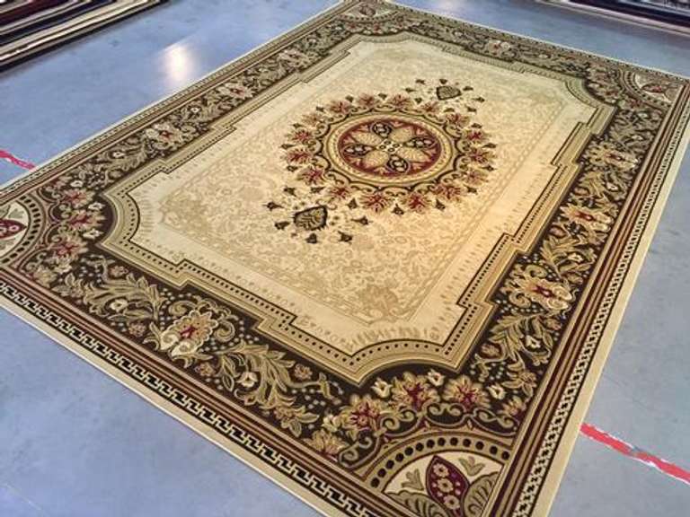 French Chateau Design Area Rug 8x11