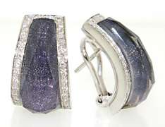 Designer 18K Crystal Haze Earrings with Diamonds