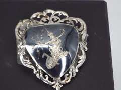 Beautiful Antique Thai design Sterling Silver Pendant / PIN