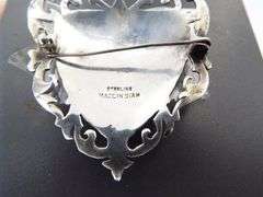 Beautiful Antique Thai design Sterling Silver Pendant / PIN