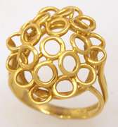 Gold Freeform Ring, Size 7.25