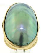 Modern 14kt YG Paua Shell Ring