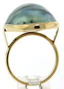 Modern 14kt YG Paua Shell Ring