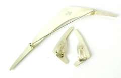 Jensen Denmark Sterling Boomerang Pin & Earrings