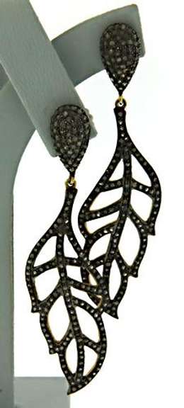 Amazing Diamond Leaf Earrings