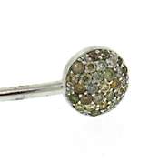 Sleek 14kt WG Multi-Color Pave Diamond Bracelet