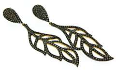 Amazing Diamond Leaf Earrings