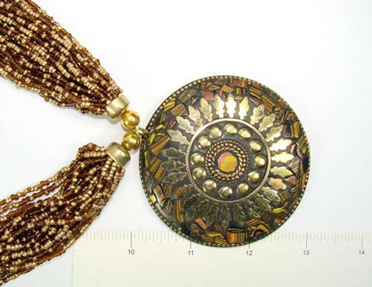 Attractive Ethnic Art, Handcrafted Beaded Necklace