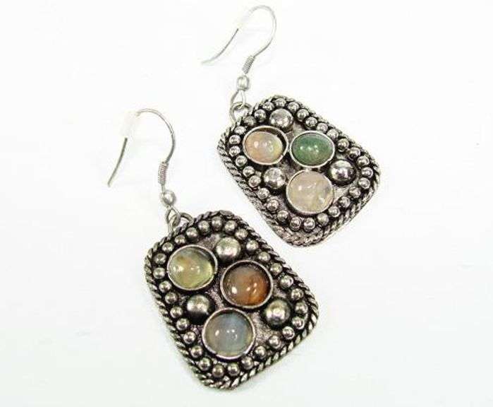 Charming Ethnic Handcrafted Silver Tone Earrings