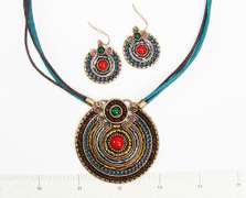 Charming Ethnic Handcrafted Detailed Art Necklace Set