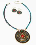 Charming Ethnic Handcrafted Detailed Art Necklace Set