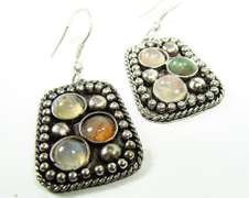 Charming Ethnic Handcrafted Silver Tone Earrings