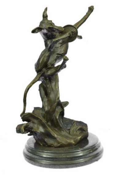Young Frisky Pup With Frisbee Bronze Sculpture