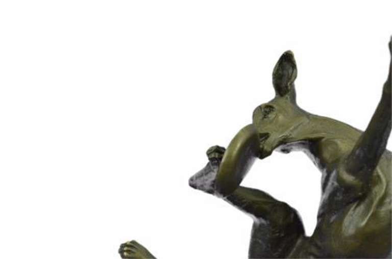 Young Frisky Pup With Frisbee Bronze Sculpture