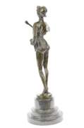 Woman Musician Bronze Sculpture