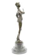 Woman Musician Bronze Sculpture