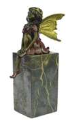Butterfly Girl Angel Bronze Sculpture
