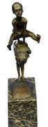Kids Playing Leap Frog Bronze Sculpture