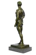 Athletic Roman God Bronze Sculpture on Marble